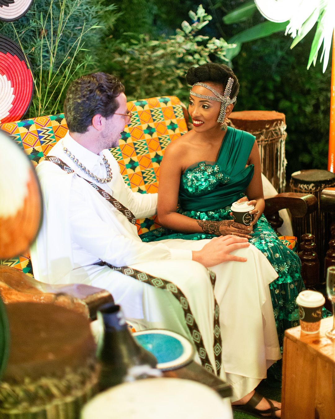 Traditional Rwanda Garden Wedding Stationery