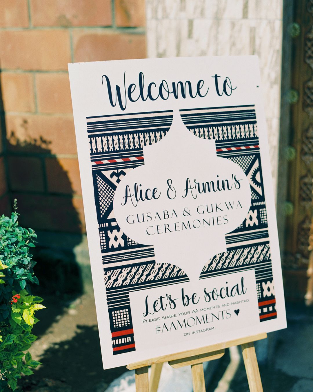 Traditional Rwanda Garden Wedding Stationery